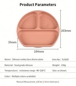 Plato de Silicona para Bebé con Succión, Libre de BPA, Ecológico, Apto para Lavavajillas, con Divisiones y Base Antideslizante - Product Image 2