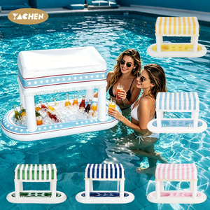 Bar flottant <span class=keywords><strong>gonflable</strong></span> YACHEN en PVC, station de boissons, refroidisseur de boissons, support de boissons flottant pour piscine, accessoires pour fêtes d'été - Product Image 1