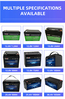 Batterie de stockage d'énergie au lithium 12V LiFePO4 12.8V 7Ah 7.2Ah pour remplacement de batteries au plomb-acide, pour UPS, voitures électriques pour enfants et fauteuils roulants