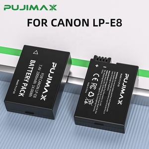 Pujimax LP-E8 7.4V 1900mAh แบตเตอรี่แบบชาร์จไฟได้สำหรับ <span class=keywords><strong>Canon</strong></span> <span class=keywords><strong>EOS</strong></span> 550D 600D 650D 700D กบฏ T2i T3i T4i T5i จูบ <span class=keywords><strong>X4</strong></span> X5 X7i X6 - Product Image 2