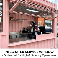 Conteneur en panneaux sandwich en acier personnalisé, écologique, respirant, extensible et durable pour les cafés, restaurants, bars et food trucks