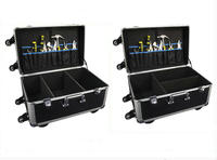 Usine Noir Oem Mallettes à outils Mallette à outils en aluminium avec roues Command Wing Argent Polyester Sacoche EVA personnalisée 3 ans