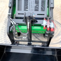 Harga pabrik mesin tempel Backhoe Skid Steer Mini dengan alat pelengkap opsional