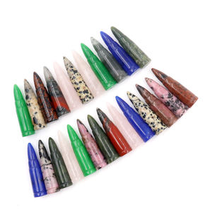 เครื่องประดับฮวงจุ้ยรูปกระสุนคริสตัลควอตซ์ธรรมชาติงานฝีมือแกะสลักพลอยสำหรับตกแต่งบ้านทำเครื่องประดับ - Product Image 5