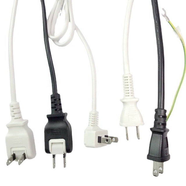 OEM Japan PSE 2-Pin AC Electric Plug Power Cord Extension Wire 2X0.75mm2 Lighting Cable
