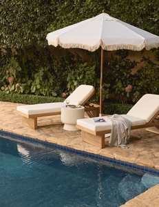 Vente chaude Teck Bois Resort Hôtel Jardin Daybed Piscine Loisirs de plein air Inclinable <span class=keywords><strong>Plage</strong></span> Chaise Longue <span class=keywords><strong>avec</strong></span> <span class=keywords><strong>roue</strong></span> - Product Image 2