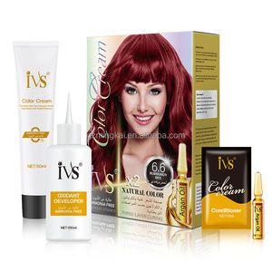 IVS Venta al por mayor Cubierta Cabello <span class=keywords><strong>gris</strong></span> Moda <span class=keywords><strong>Color</strong></span> de cabello permanente Borgoña Rojo Tinte para el cabello <span class=keywords><strong>Color</strong></span> Etiqueta privada para mujer <span class=keywords><strong>Hombre</strong></span> - Product Image 1