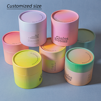 Emballage cylindrique de luxe fait main avec impression de logo personnalisée à l'encre de soja, tubes en papier kraft pour l'expédition de bougies parfumées