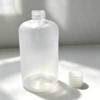 Botella de Plástico Transparente de 500 ml con Tapa de Rosca para Champú, Gel de Ducha, Aceite, Agua, Loción, Desinfectante de Manos, Venta al Por Mayor de Fábrica