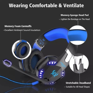 Tai Nghe Tốt Nhất Thiết Bị Đèn LED RGB G2000 Chơi Game Tai Nghe Có Dây Có Micro Tai Nghe Khử Tiếng Ồn Game Thủ - Product Image 3