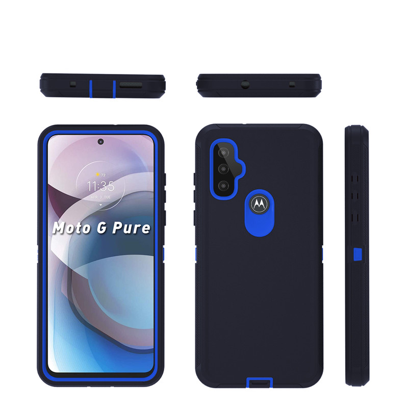 Moto G Pure Phone Cases - Shockproof Defender Armor Clip Case