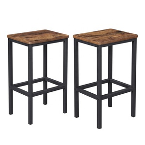 Ensemble <span class=keywords><strong>de</strong></span> 2 tabourets <span class=keywords><strong>de</strong></span> <span class=keywords><strong>bar</strong></span> <span class=keywords><strong>de</strong></span> cuisine brun rustique <span class=keywords><strong>de</strong></span> style industriel avec repose-pieds - Product Image 1