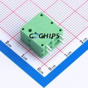 JL271V-35002G01 Spring Terminal Block Through hole Component (THT),P=3.5mm Connector 1x2P 3.5mm Green Through Hole - Product Image 2