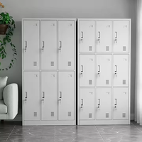 Casiers de rangement métalliques à 6 portes avec serrure électronique pour vestiaire, atelier et bureau à domicile, pour vêtements et bagages