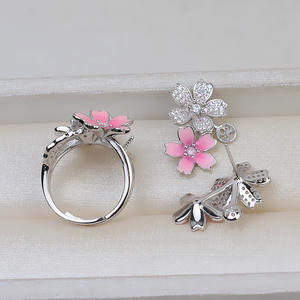 Juego de Joyería Fina de Plata S925 con Resina Epoxi, Incluye Colgante, Anillo, Collar, Perla de Cabello Fetal de 8-18 mm, Hueco, Moderno, Accesorio 2708 - Product Image 2