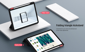 Nillkin capa dobrável para laptop, proteção leve para câmera, deslizante, para <span class=keywords><strong>ipad</strong></span> com suporte para lápis, couro para <span class=keywords><strong>ipad</strong></span> 10.2 - Product Image 5