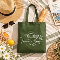Sac fourre-tout en toile imprimé personnalisé, sac fourre-tout pour les vacances à la plage, sac de shopping réutilisable, sac de voyage pour les vacances