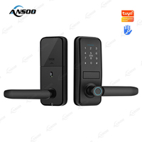 Serrures de porte intelligentes 60/70 mm avec loquet réglable Tuya TTLock BLE WIFI Empreinte digitale Poignée numérique intelligente