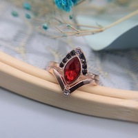 Kingcome – bague rétro en or 18 carats incrustée de Pigeons-bague en rubis sang, nouvelle collection européenne et américaine Offre Spéciale