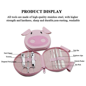 Hot người bán 7 trong 1 thép không gỉ cá nhân công cụ chăm sóc móng tay du lịch chải chuốt Bộ dụng cụ mini móng chân móng tay bộ - Product Image 4