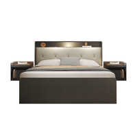 Meubles de chambre à coucher modernes, lit king-size multifonctionnel avec rangement, cadre de lit queen-size en bois pour la maison