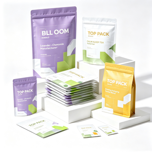 Custom OEM <b>Low</b> MOQ Food Grade Moisture Proof Stand Up Zipper Pouch & Flat Sachet Pouches for Various Tea Brand Packaging - Product Image 3