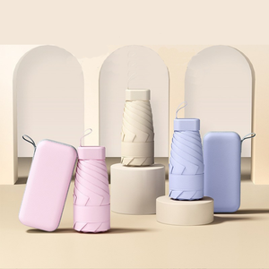 Paraguas de Viaje Plegable de Alta Densidad con Cinco Pliegues, Varillas de Fibra de Vidrio, Apertura Manual, Lona de Poliéster, Regalos Empresariales, Estilo Europeo, 100 cm - Product Image 2