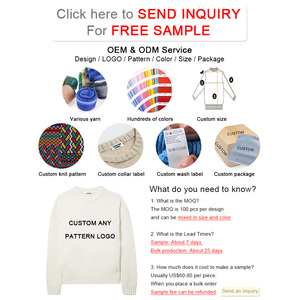 Áo len nam dệt kim tùy chỉnh 100% cotton, áo len dệt jacquard chữ cái, nhà sản xuất áo len chui đầu tay dài - Product Image 6