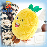 Boneka Plush Mainan Hewan Imut Desain Buah Nanas Senyum Super Lembut Grosir Pabrik untuk Anak-Anak