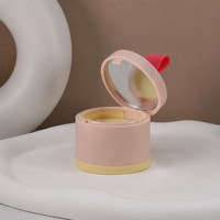 Boîte à poudre de maquillage en plastique personnalisée OEM Yuecai avec ruban et cordon, pot cosmétique, contenants cosmétiques, applicateur éponge pour marques