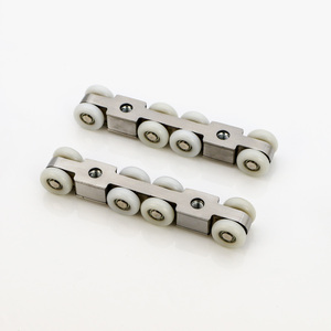 Xe Đẩy Hai Bánh Hạng Nặng Bằng Thép Không Gỉ Xe Đẩy Treo Trên Đầu Con Lăn Trượt Cửa Màu Bạc - Product Image 2