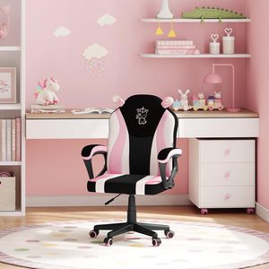 <span class=keywords><strong>Chaise</strong></span> <span class=keywords><strong>de</strong></span> jeu ergonomique France Mesh Fabric Surface Unicorn Chise pour enfants, avec dossier et accoudoirs, pour chambre d'enfant - Product Image 2