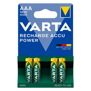 Batteria Ministilo AAA ricaricabile 1000mAh <b>RECHARGE</b> ACCU POWER (4pz) 05703301404 - Product Image 2