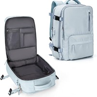 Ransel Perjalanan Tahan Air Poliester Oxford Gaya Baru Wanita Kapasitas 20-35L Tas Laptop Santai Bisnis Perjalanan Singkat Kasual USB