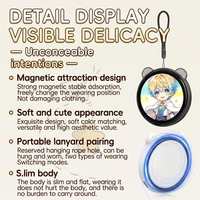 Insignia Inteligente Magnética Creativa 2026 con Pantalla HD y Luz LED de Colores, Insignia Digital Portátil para Almacenamiento de Fotos Selfie y Regalos