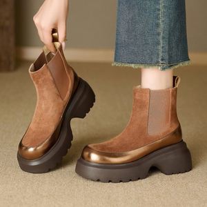 <span class=keywords><strong>Botines</strong></span> Vintage Cialisa <span class=keywords><strong>para</strong></span> <span class=keywords><strong>Mujer</strong></span>, Otoño Invierno 2025, Zapatos de Moda con Parches, Punta Redonda, Tacones Gruesos y Altos, <span class=keywords><strong>Botines</strong></span> Cortos <span class=keywords><strong>para</strong></span> <span class=keywords><strong>Mujer</strong></span>, Nuevo - Product Image 2