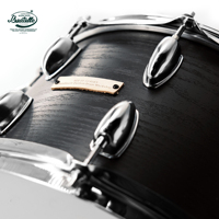 Beatello JBK Instrument à Percussion Caisse Claire Noire 14x8 Pouces, Timbre à Réglage Rapide pour Batterie en Bois