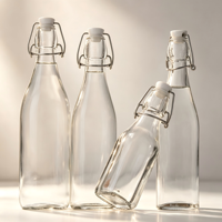 Botella de Bebidas de Vidrio de Diseño Moderno Sellada, a Prueba de Fugas y Reutilizable, de Gran Capacidad para Viajes, Hogar y Fiestas