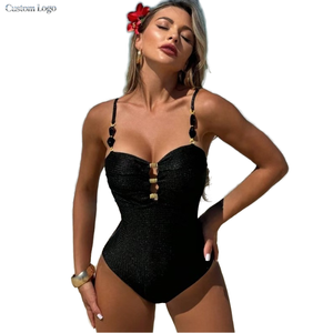 Maillot de bain une pièce amincissant brillant pour femme avec pierres, coupe brésilienne, tailles S-XL, vente en gros, logo personnalisé, collection 2026 - Product Image 1