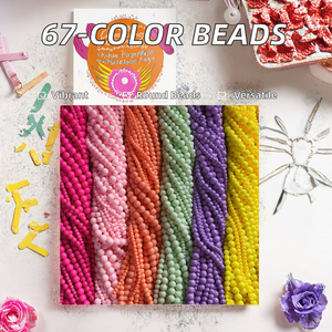 Nouvelles perles en verre faites à la main de 10 mm, 67 couleurs, accessoires de mode DIY avec dos uni, perles en vrac pour bracelet et décoration - Product Image 4