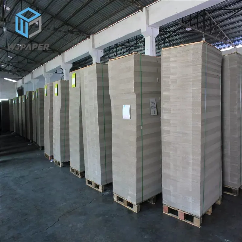 Ukuran Reguler 700X1000Mm Kertas Putih Satu Sisi 300GSM Kertas Berlapis Satu Sisi Papan Dupleks Belakang Abu-abu