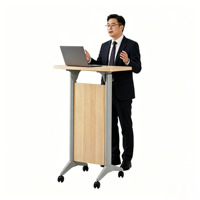 Pupitre d'enseignants, Bureau d'accueil, Bureau de conférencier, Bureau d'information, Table de salle de conférence, Bureau mobile en bois