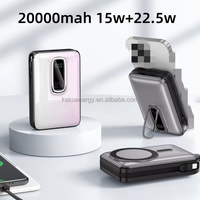 20000mAh Hochkapazitäts 2-in-1 Tragbare Powerbank Kabelloses Ladegerät PD22.5W Schnellladestation LED-Anzeige USB Outdoor
