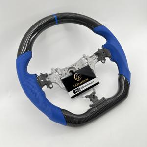 Volante de fibra de carbono personalizado CCExcellent para estilo deportivo Camry 7th con cuero perforado - Product Image 2