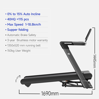 YPOO produsen mesin olahraga lari kebugaran HD TFT layar besar angsuran mudah mesin treadmill listrik M7
