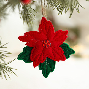 Wholesale Felt Cloth Christmas Hanging Ornament Mixed Cartoon Shape Design Xmas Tree Window Home Holiday Decoration - Product Image 4