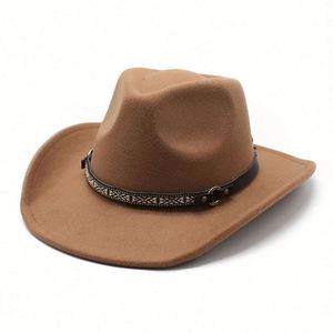 Sombrero de Vaquero Estilo Jazz Vintage para Otoño e Invierno, Sombrero de Fieltro para Hombre y Mujer - Product Image 2