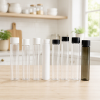 Botol kecil PET tabung plastik, 115mm 116mm 119mm 120mm 123.5mm dengan tutup tahan anak
