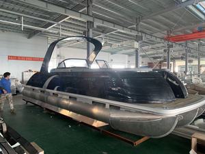 เรือปาร์ตี้ทริทูนสุดหรู ปี 2025 พร้อมพื้นระเบียงสวยงาม เรือยอชท์อลูมิเนียมแบบพอนทูนสำหรับพักผ่อน ขายสำหรับตกปลาและเล่นกีฬา - Product Image 5