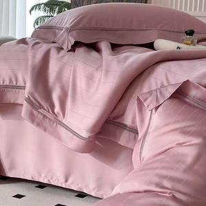 Nouvelle mode drap <span class=keywords><strong>de</strong></span> <span class=keywords><strong>lit</strong></span> 1000 fils 100% coton rose linge <span class=keywords><strong>de</strong></span> <span class=keywords><strong>lit</strong></span> 4 pièces hôtel literie draps ensemble - Product Image 5